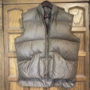 Vintage 70s 80s Sundown Prime Duck Down Puffer Vest USA Large Outdoor Gorpcore